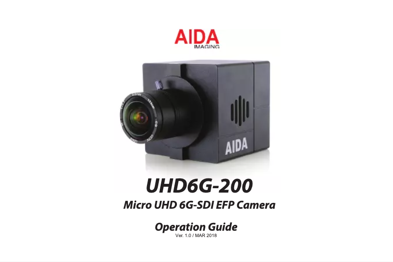 Page n°1 - Manuel utilisateur Aida UHD6G-200