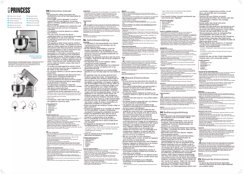 Page 1 de la notice Manuel utilisateur Princess 220122