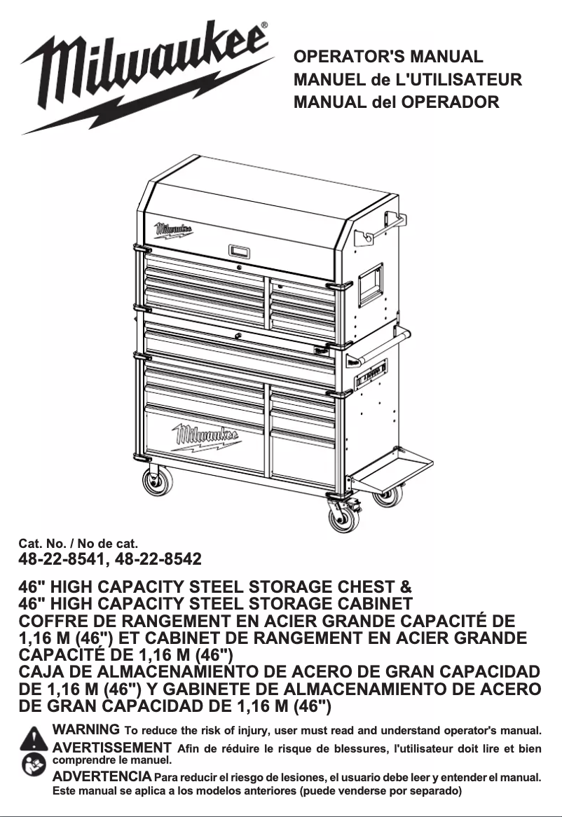 Page 1 de la notice Manuel utilisateur Milwaukee 48-22-8546