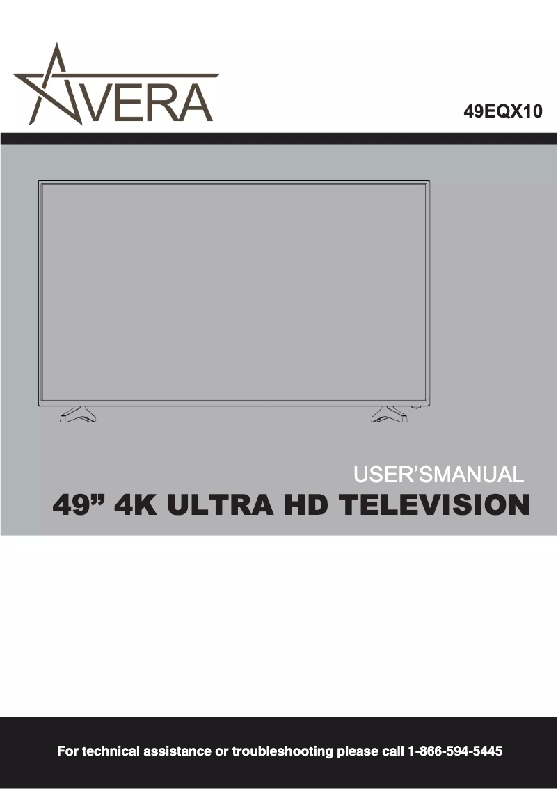 Page 1 de la notice Manuel utilisateur Avera Equinox 49EQX10