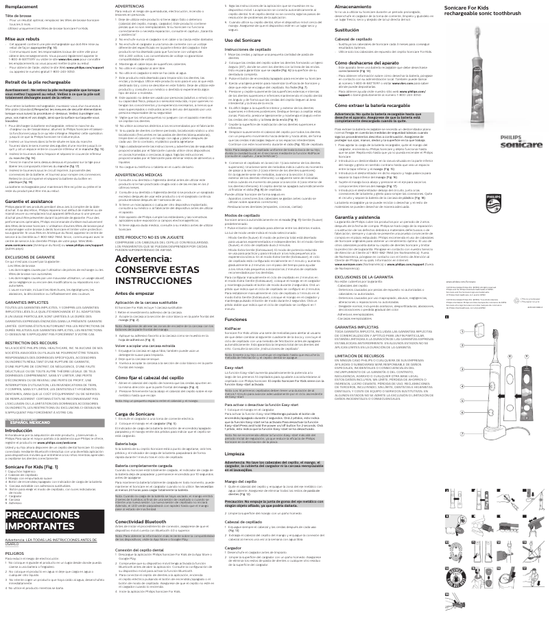 Image de la première page du manuel de l'appareil Sonicare For Kids HX6325