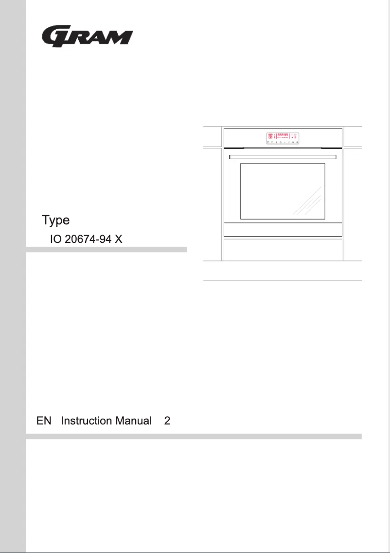 Page 1 de la notice Manuel utilisateur Gram IO 20674-94 X