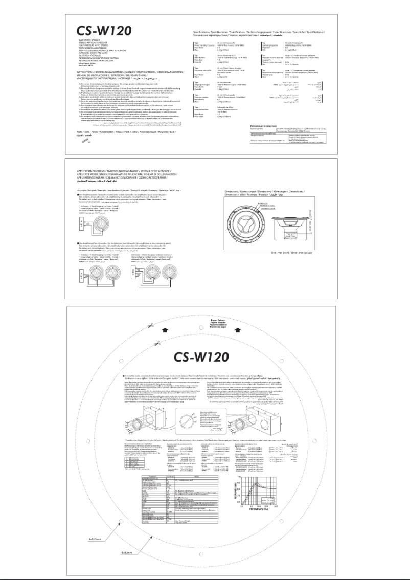 Page n°1 - Manuel utilisateur JVC CS-W120