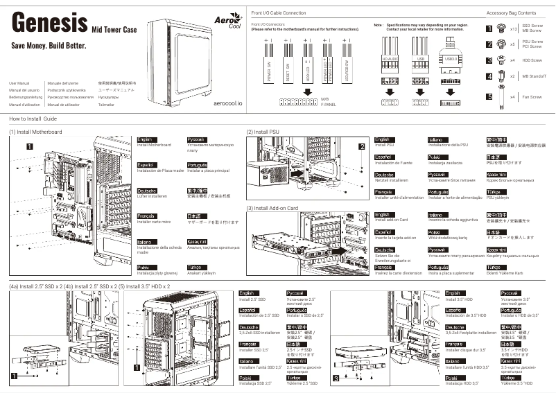 Image de la première page du manuel de l'appareil Genesis