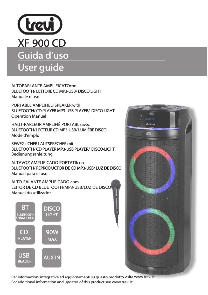 Page n°1 - Manuel utilisateur Trevi XF 900 CD