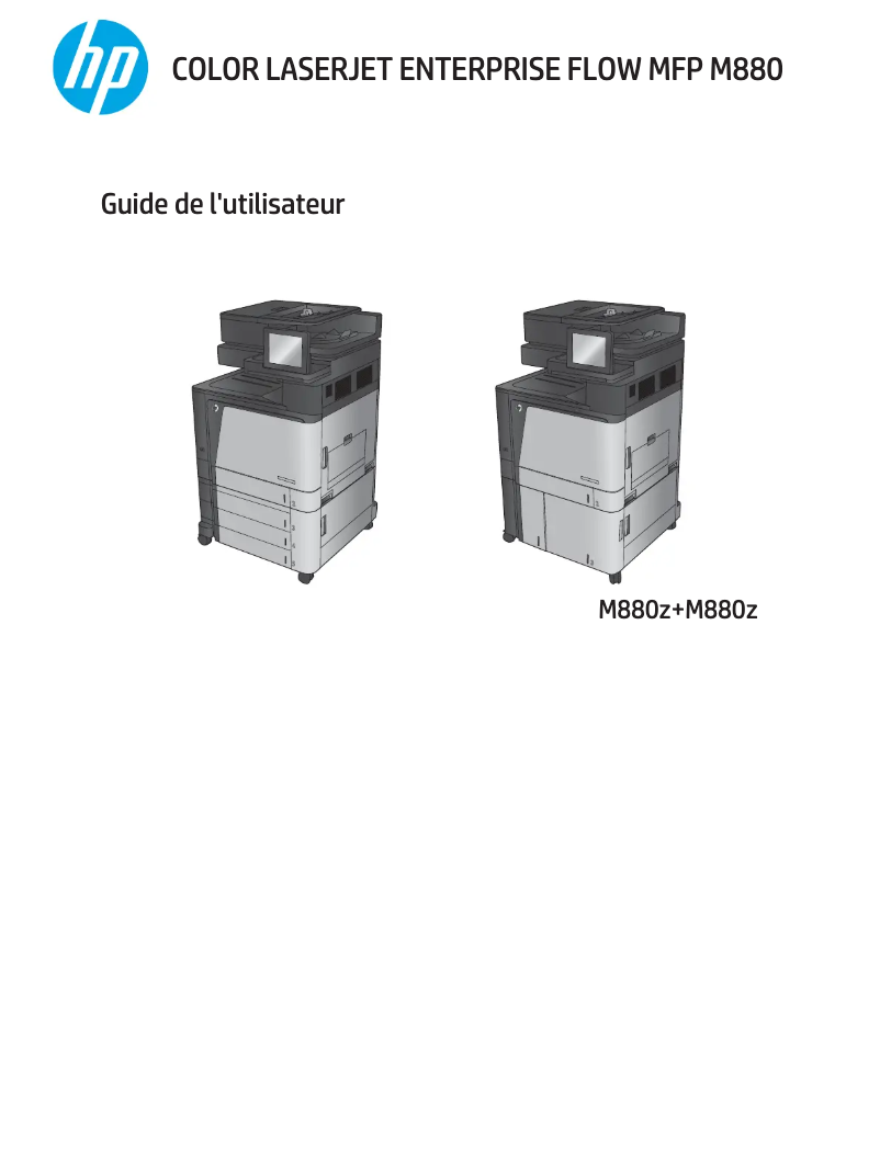 Page 1 de la notice Manuel utilisateur HP Color LaserJet Enterprise Flow M880