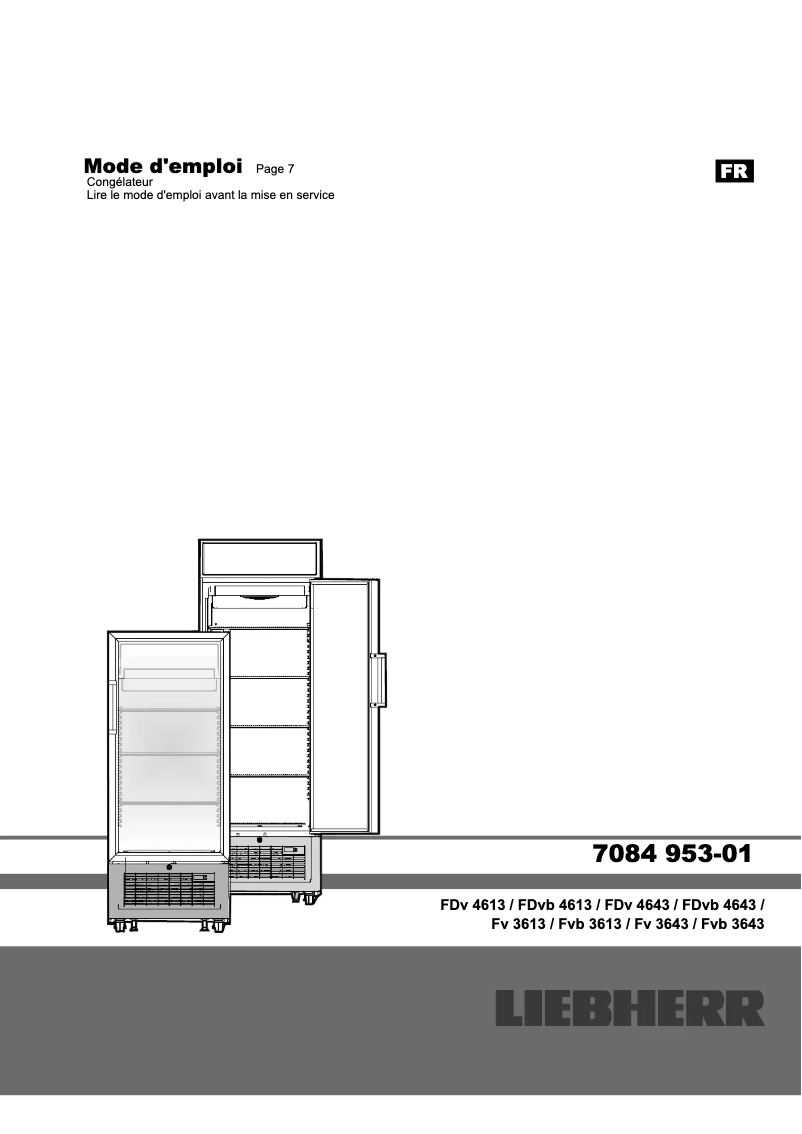Page 1 de la notice Manuel utilisateur Liebherr Fvb 3613