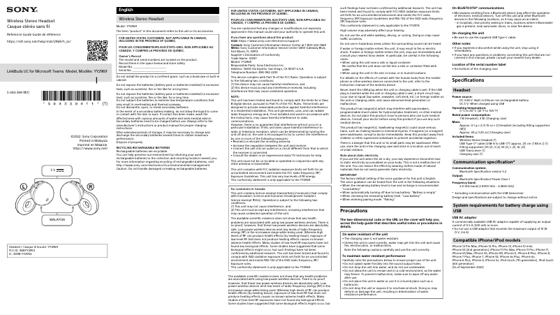 Página 1 del manual Manual de usuario Sony LinkBuds UC