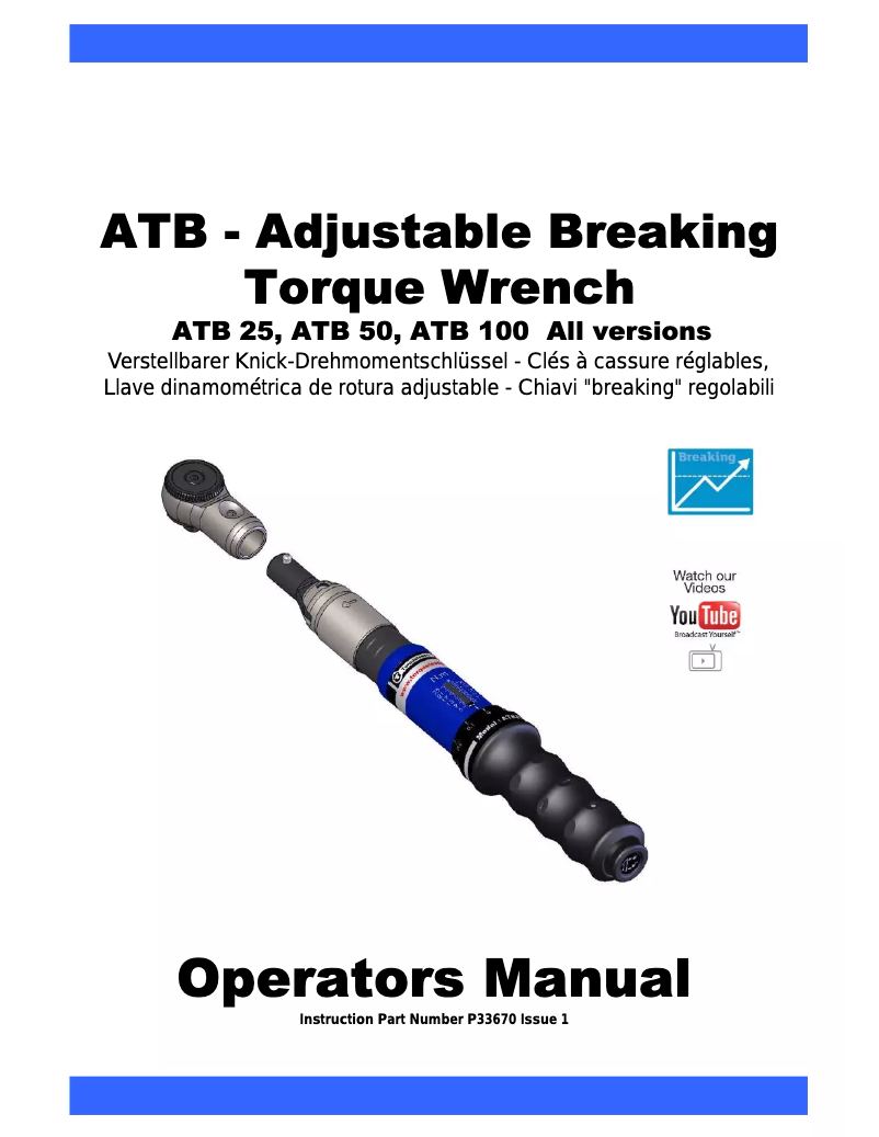 Page n°1 - Manuel utilisateur Gedore ATB 50