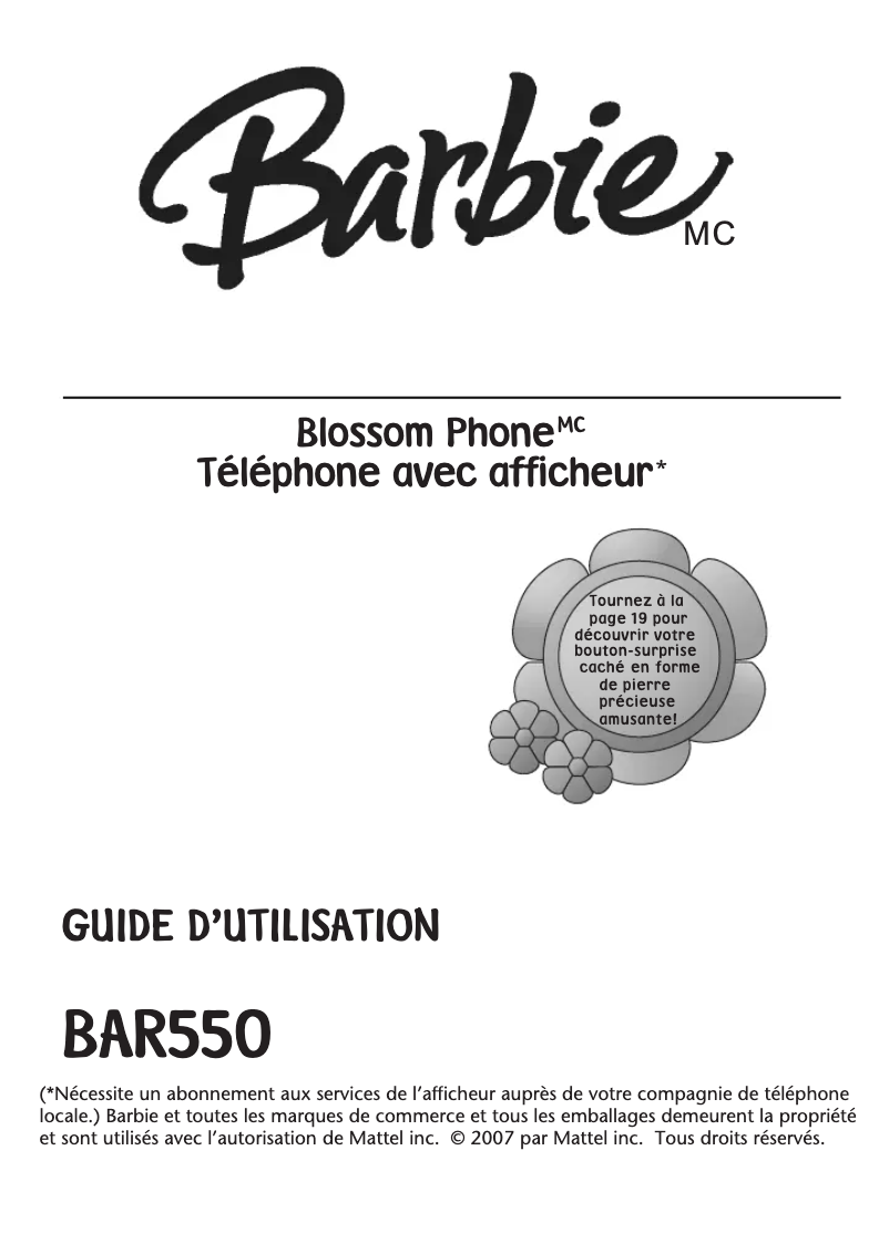Page n°1 - Manuel utilisateur Emerson BAR550