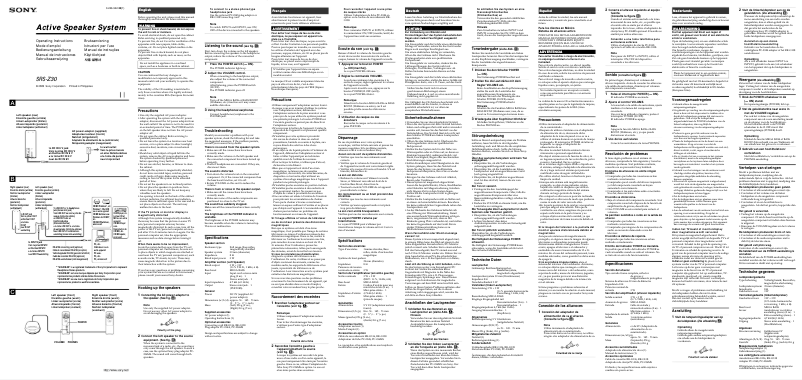 Página 1 del manual Manual de usuario Sony SRS-Z30