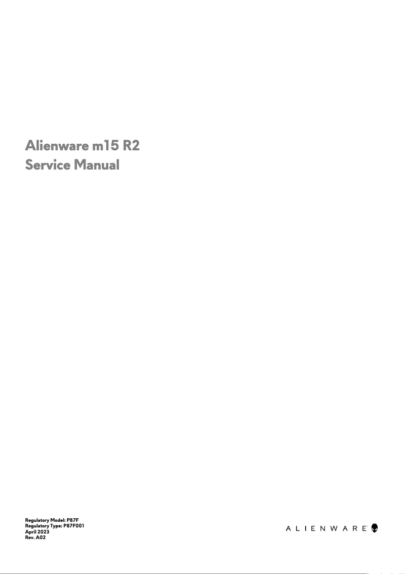 Page 1 de la notice Manuel utilisateur Alienware m15 R2