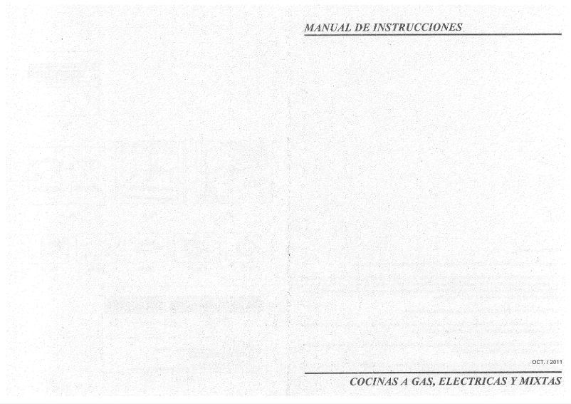 Image de la première page du manuel de l'appareil 906 FG INOX PB