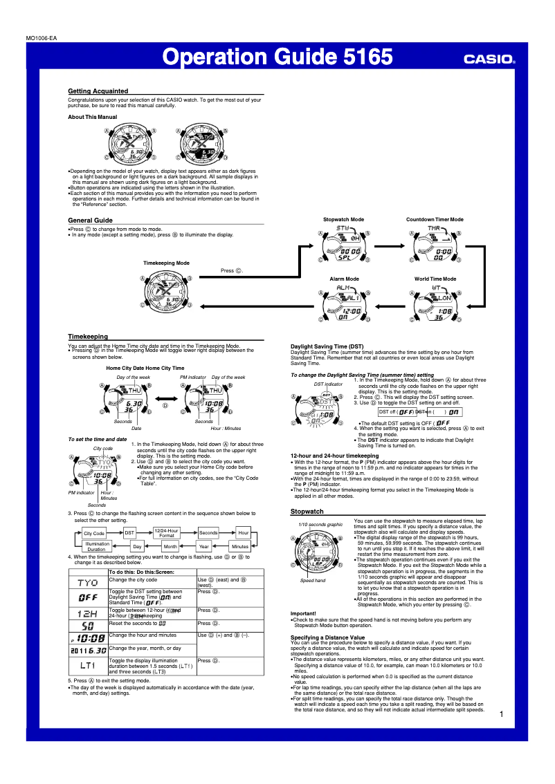 Page n°1 - Manuel utilisateur Casio EFA-131PB-1AVEF