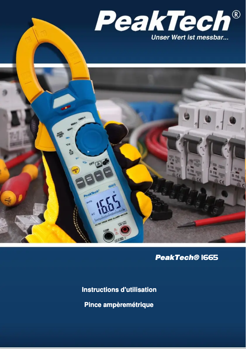 Page 1 de la notice Manuel utilisateur PeakTech 1665