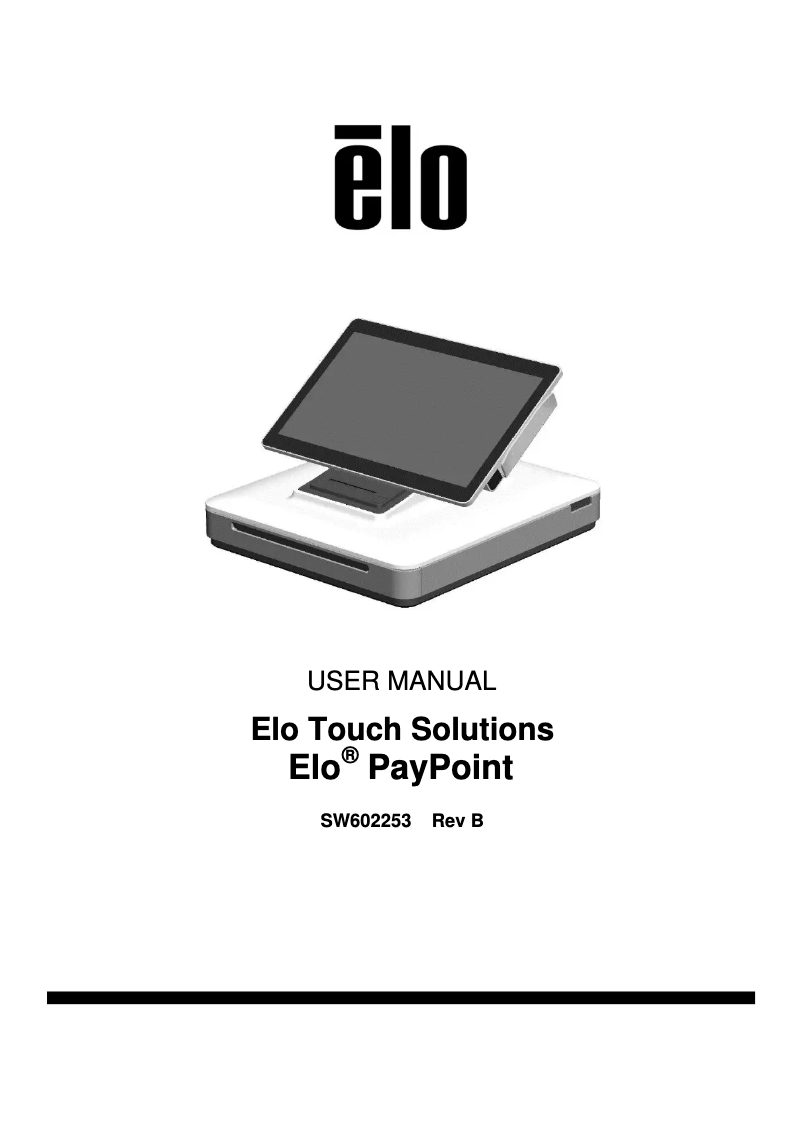 Image de la première page du manuel de l'appareil PayPoint