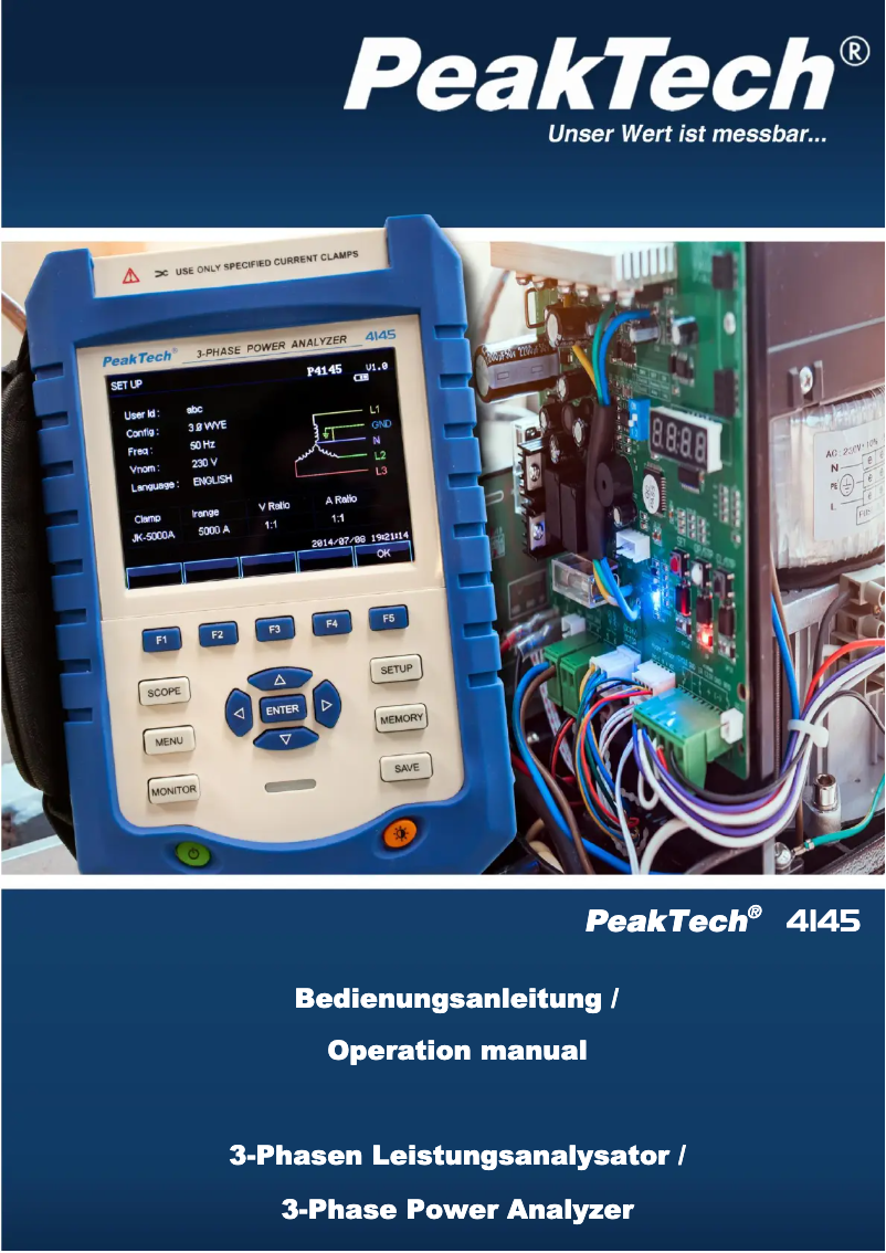 Page n°1 - Manuel utilisateur PeakTech 4145