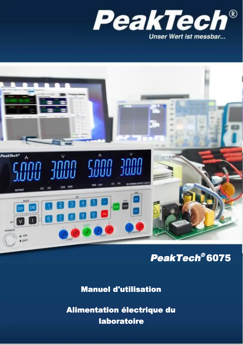 Page n°1 - Manuel utilisateur PeakTech 6075