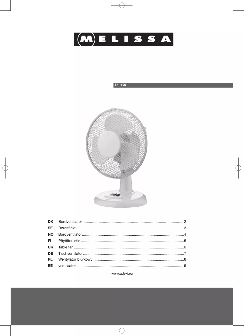 Página 1 del manual Manual de usuario Melissa 671105