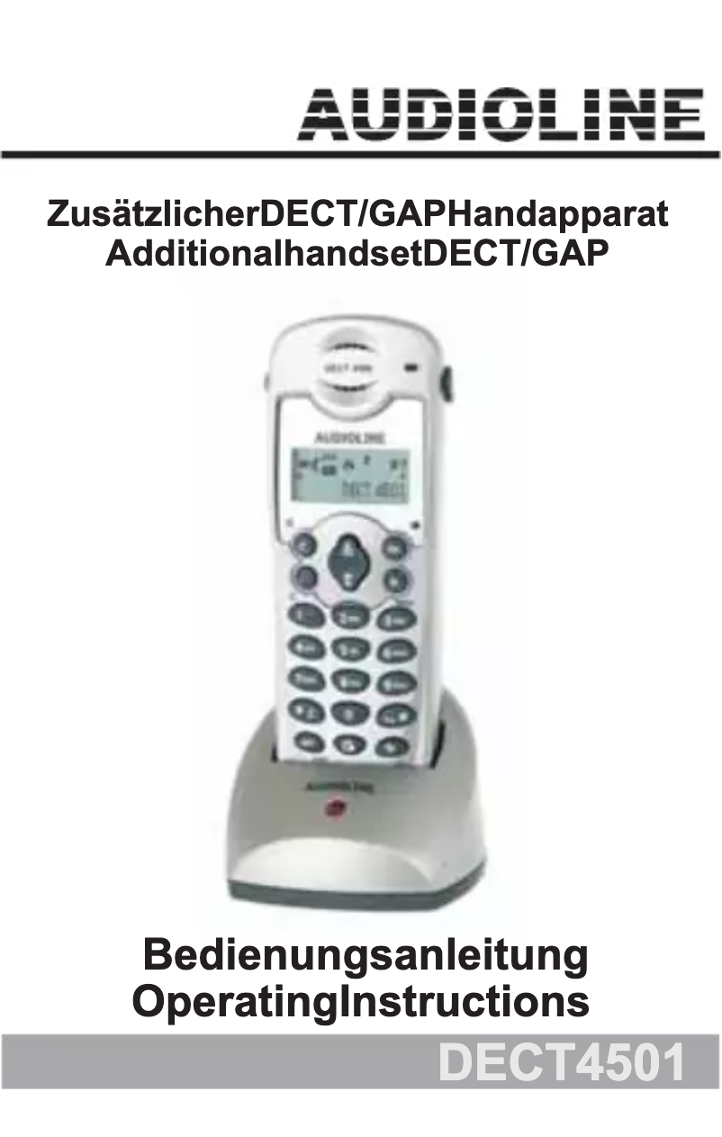 Página 1 del manual Manual de usuario Audioline DECT 4501