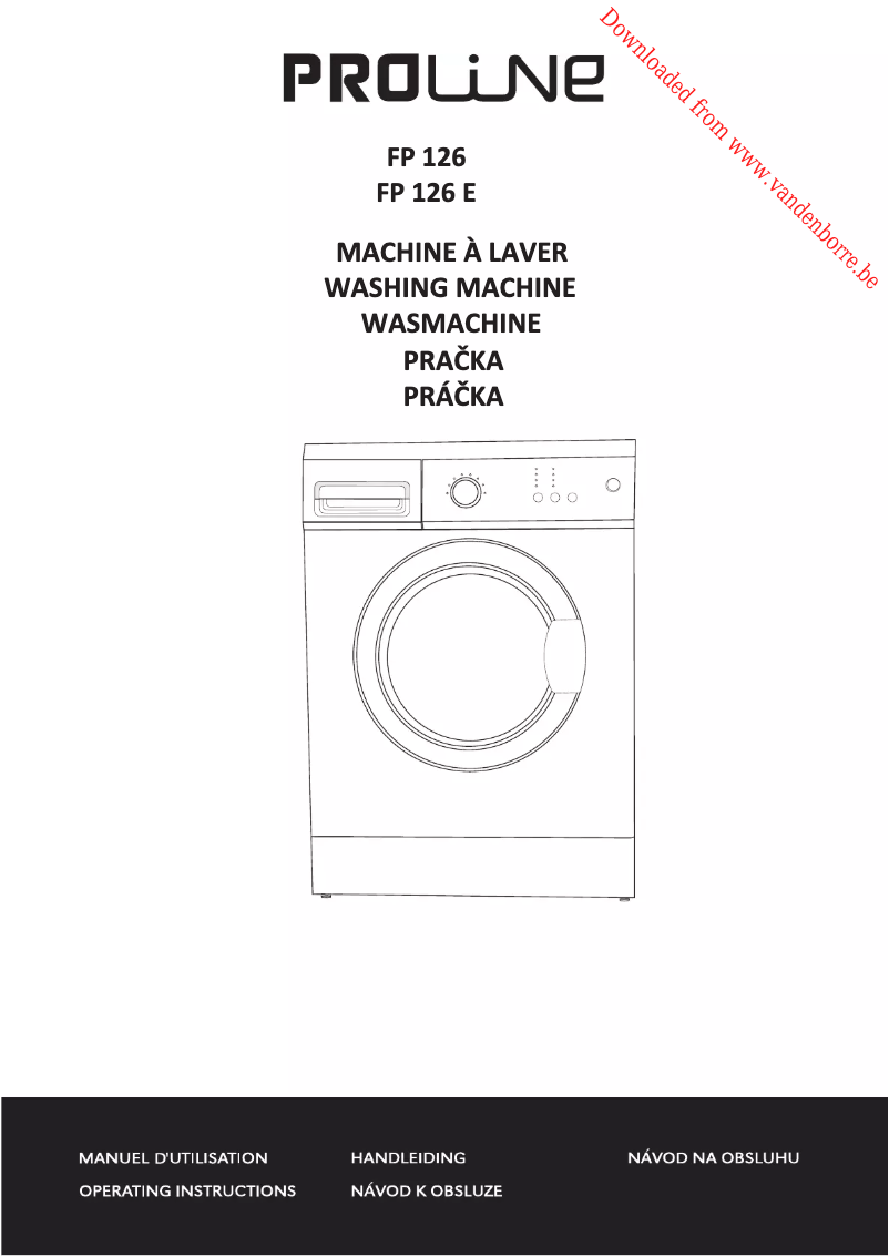 Page 1 de la notice Manuel utilisateur Proline FP 126 E