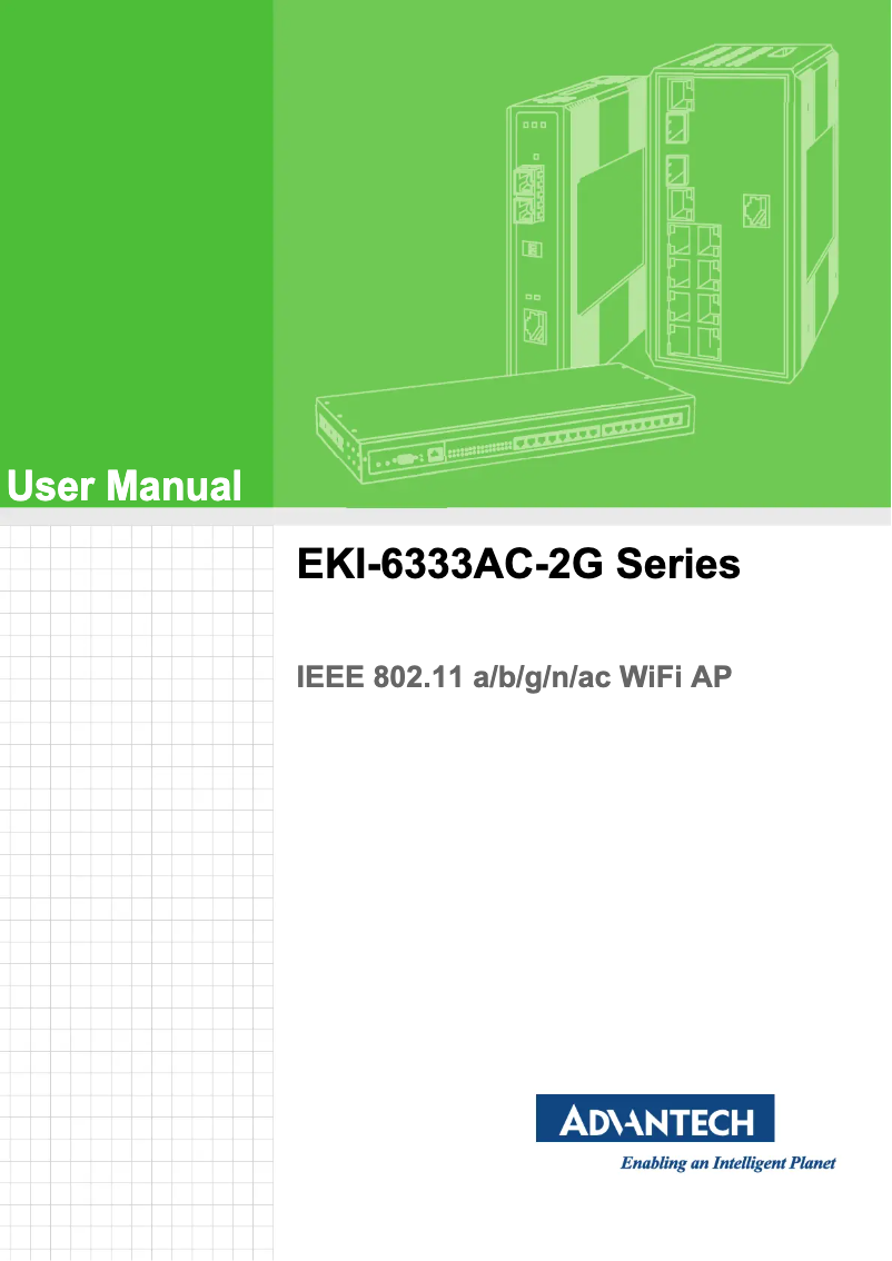 Página 1 del manual Manual de usuario Advantech EKI-6333AC-2G-A