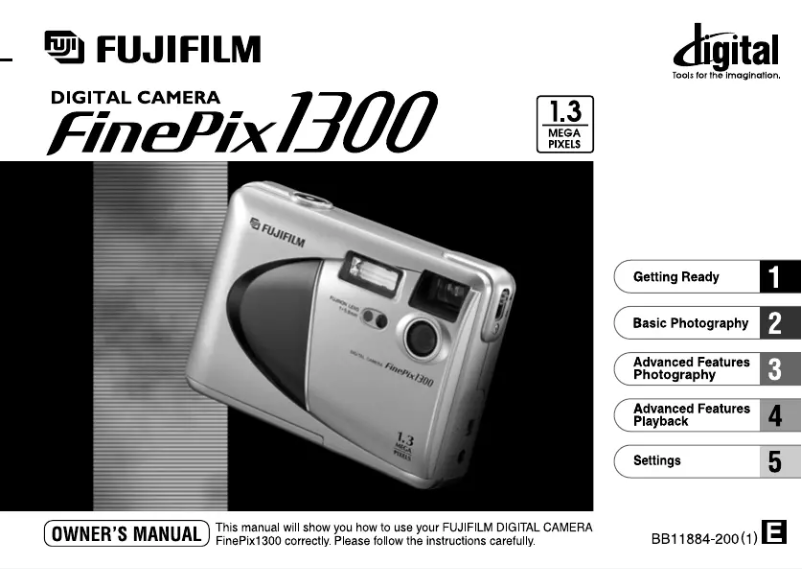 Page n°1 - Manuel utilisateur Fujifilm FinePix 1300