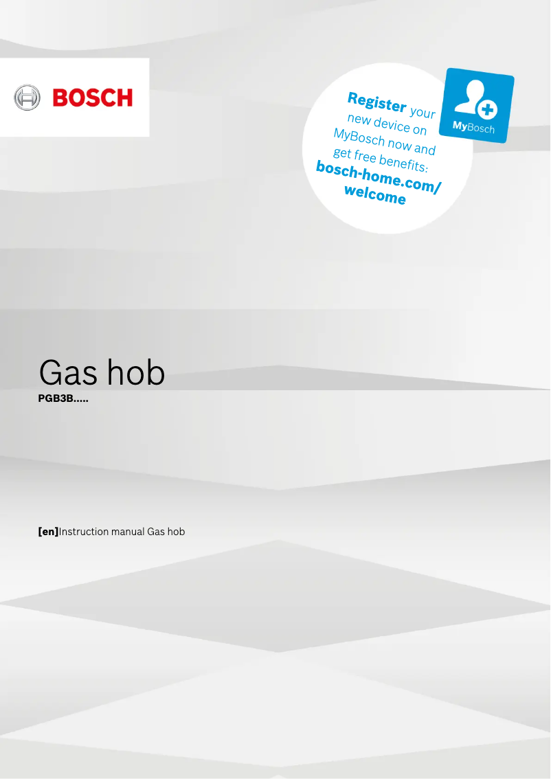 Page 1 of the manual User Manual Bosch PGB3B5B80