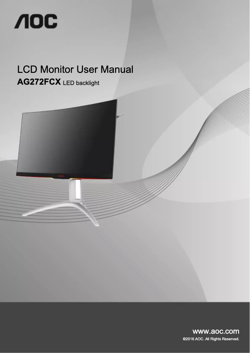 Page n°1 - Manuel utilisateur AOC AG272FCX6