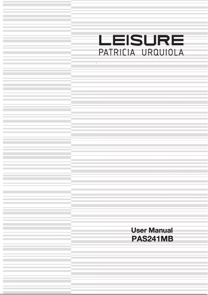 Page n°1 - Manuel utilisateur Leisure PAS241MB