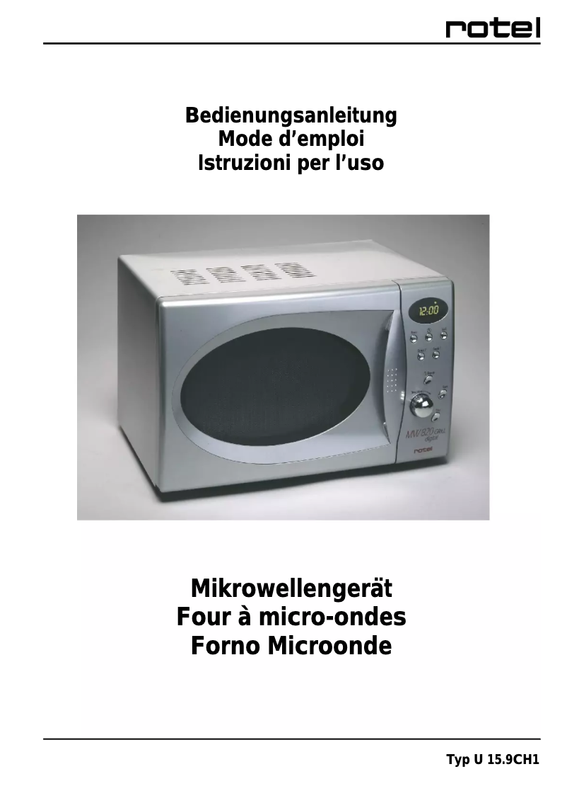 Page 1 de la notice Manuel utilisateur Rotel U 15.9CH1