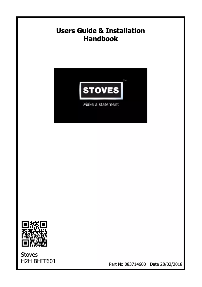 Página 1 del manual Manual de usuario Stoves ST H2H BHIT601