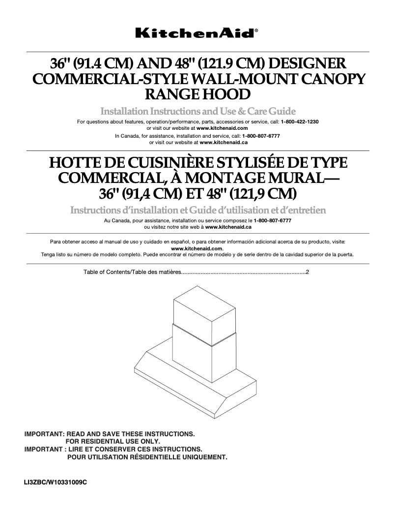Page 1 de la notice Manuel utilisateur KitchenAid KXW9736YSS