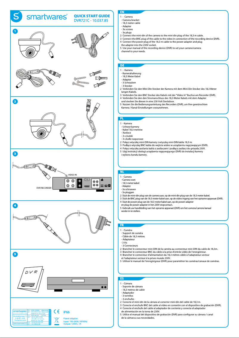 Image de la première page du manuel de l'appareil DVR721C