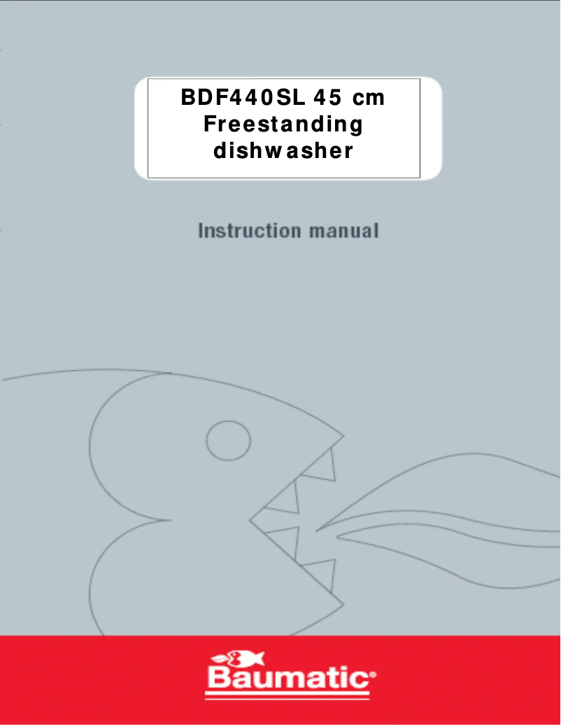 Page 1 de la notice Manuel utilisateur Baumatic BDF440SL