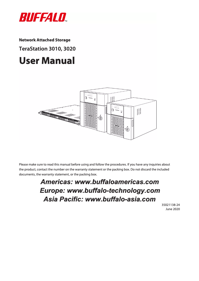 Página 1 del manual Manual de usuario Buffalo TS3210DN