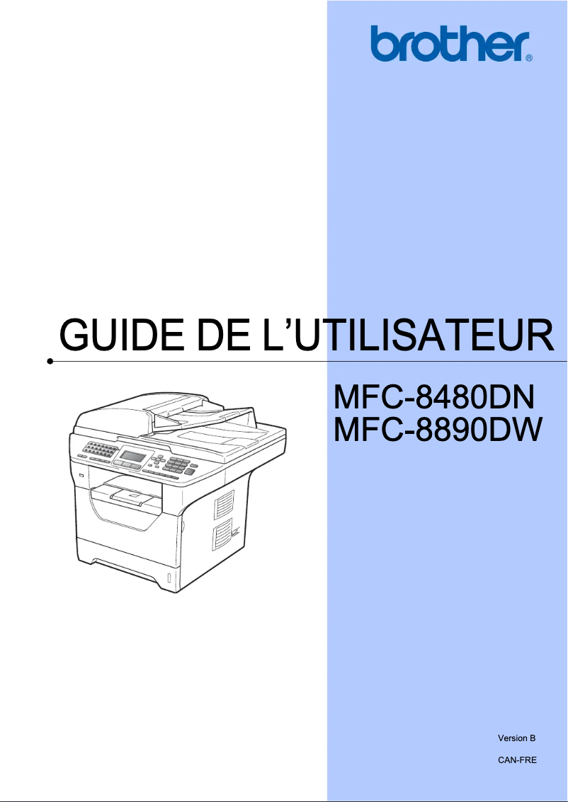 Page n°1 - Manuel utilisateur Brother MFC-8480DN