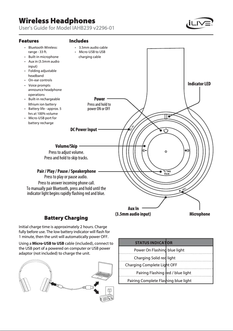 Image de la première page du manuel de l'appareil IAHB239