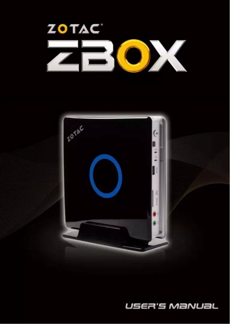 Page 1 de la notice Manuel utilisateur Zotac ZBOX ID91 Plus