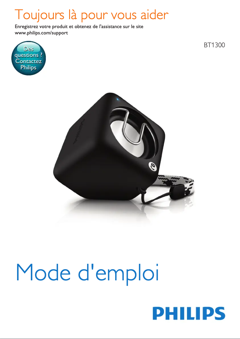 Image de la première page du manuel de l'appareil BT1300R