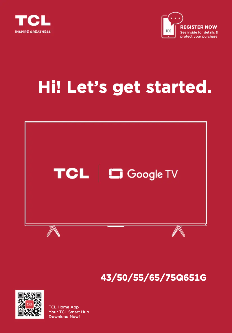 Page n°1 - Manuel utilisateur TCL 55Q651G
