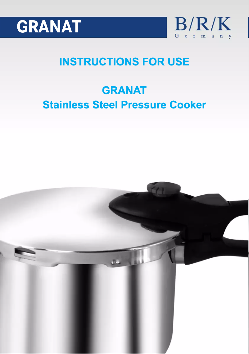 Page 1 de la notice Manuel utilisateur BRK Granat BPR200