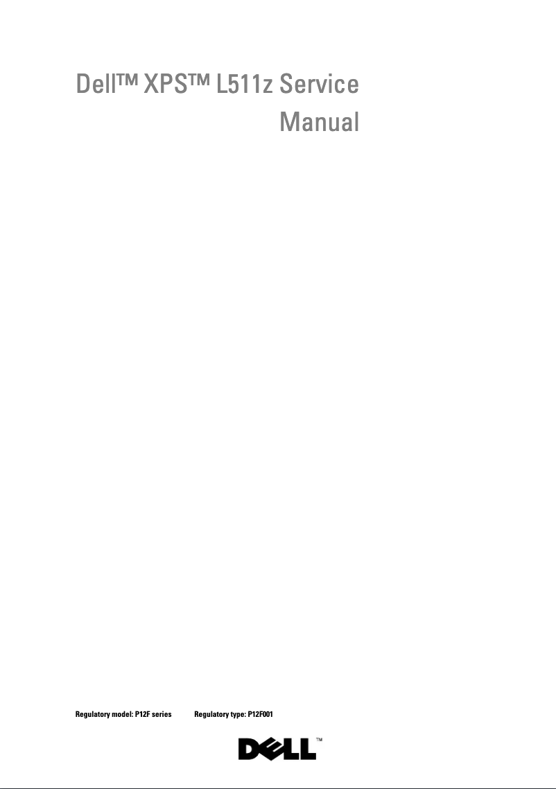 Image de la première page du manuel de l'appareil XPS 15Z L511Z