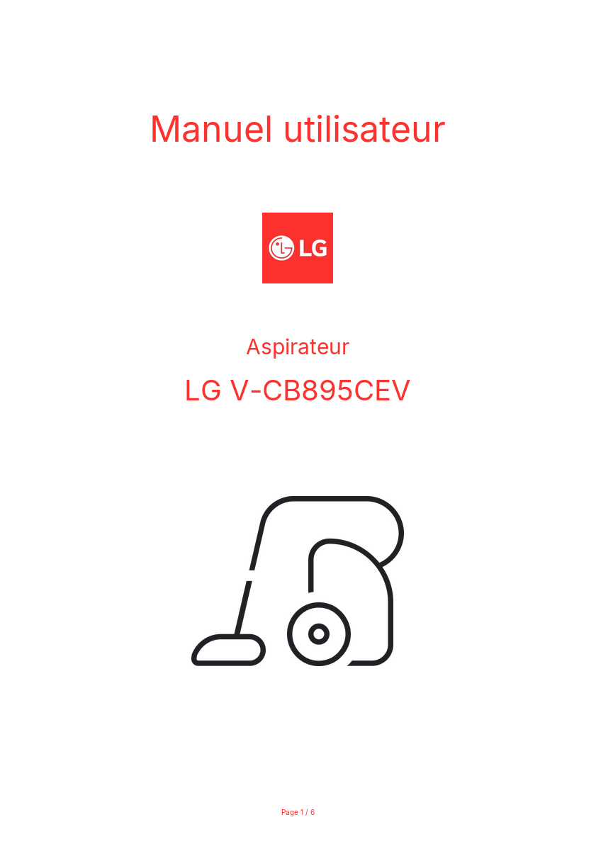 Image de la première page du manuel de l'appareil V-CB895CEV