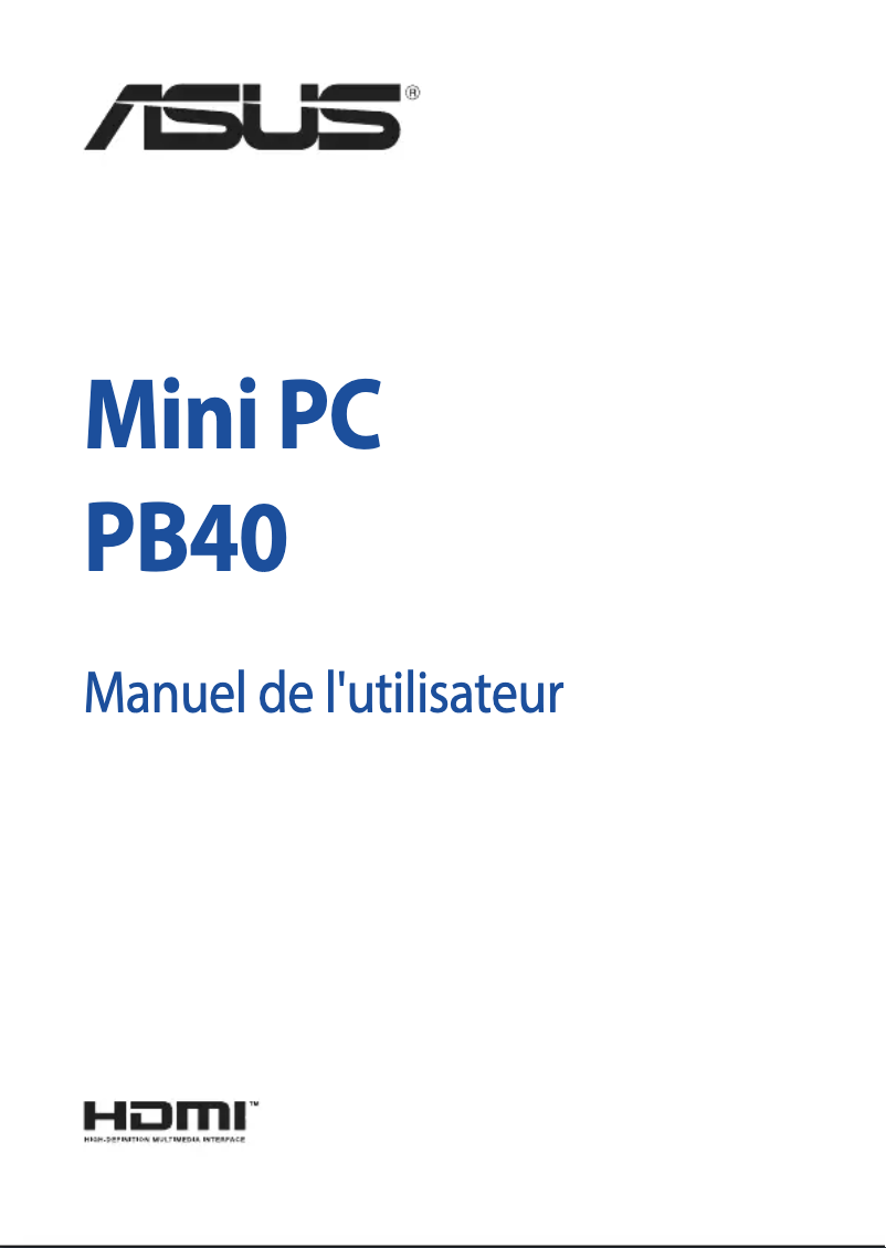Page 1 de la notice Manuel utilisateur Asus Mini PC PB40