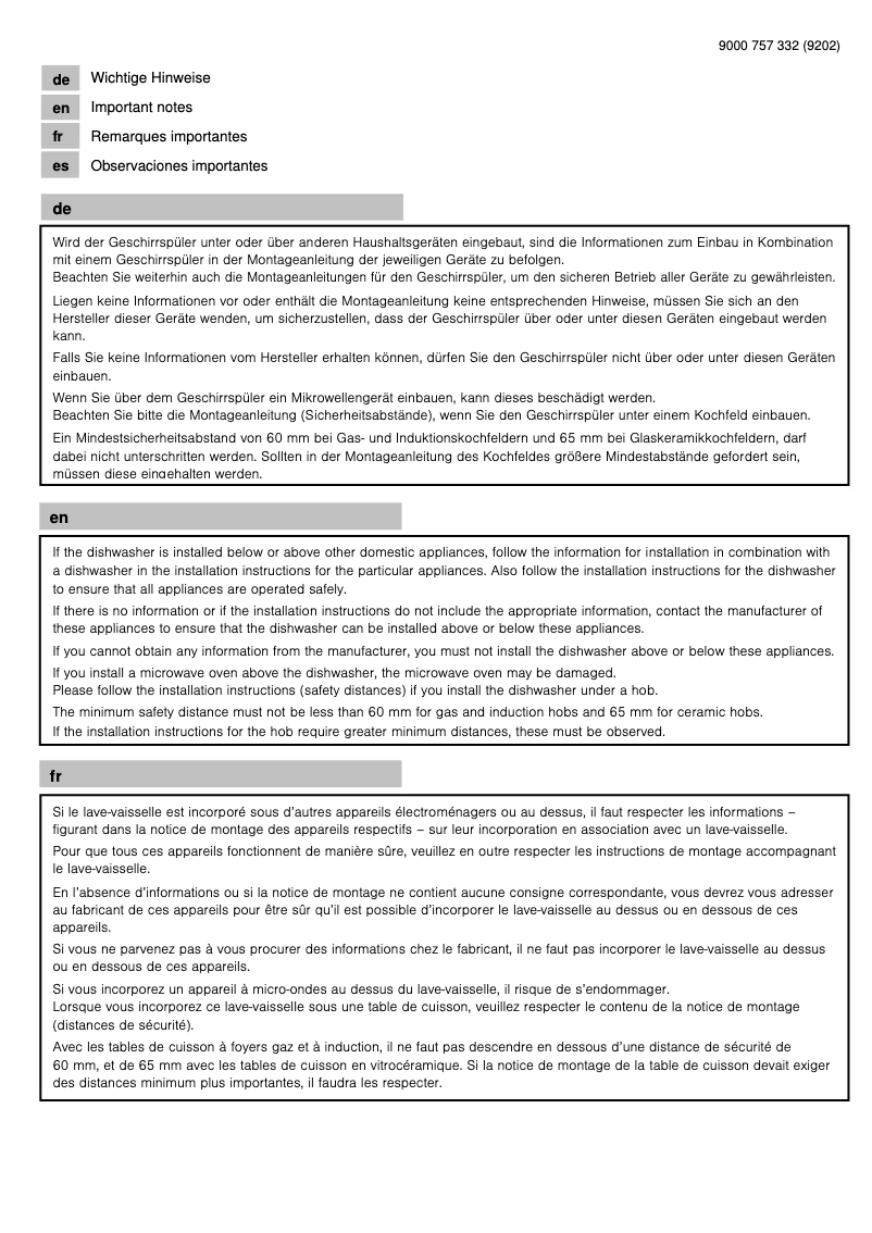 Page n°1 - Guide d'installation Siemens SC76M540EU