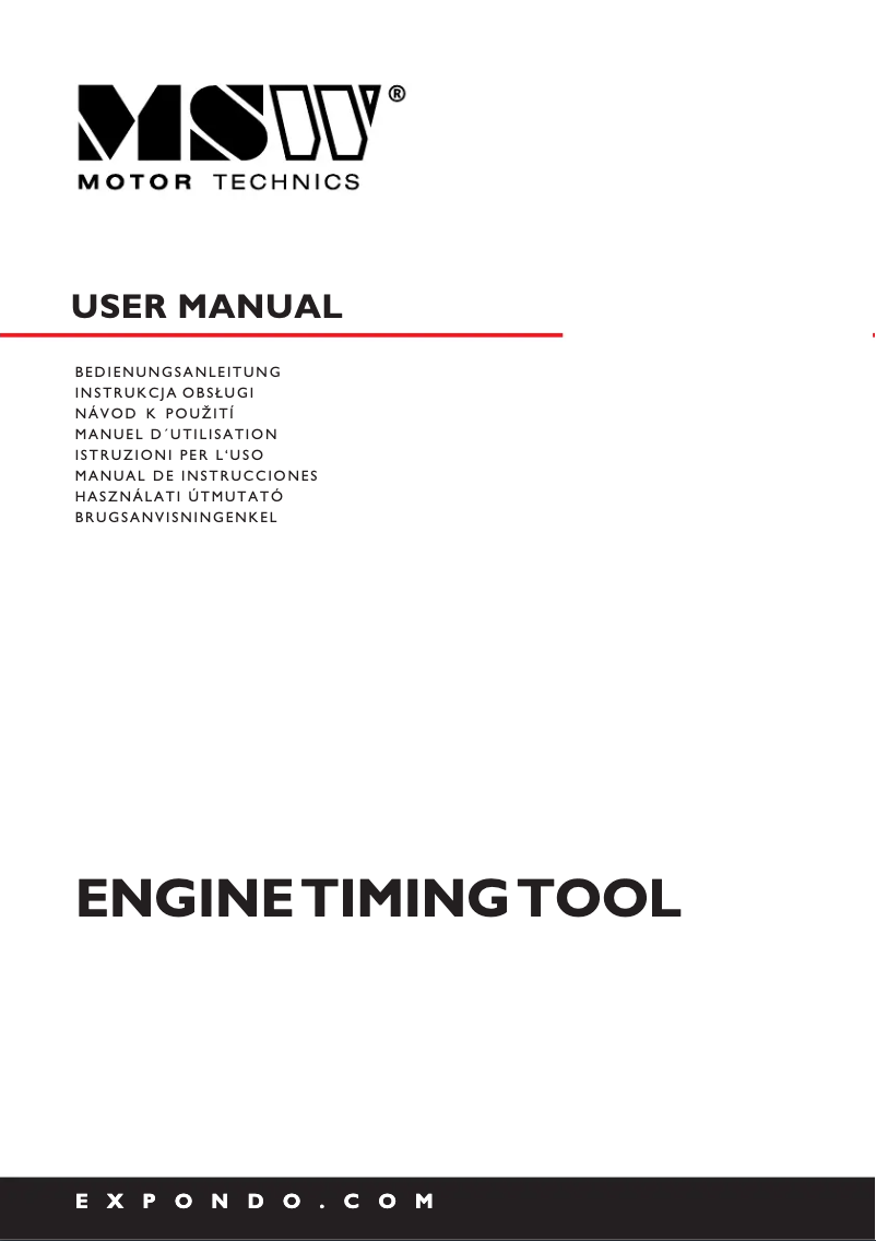 Page n°1 - Manuel utilisateur MSW MSW-ETT-16