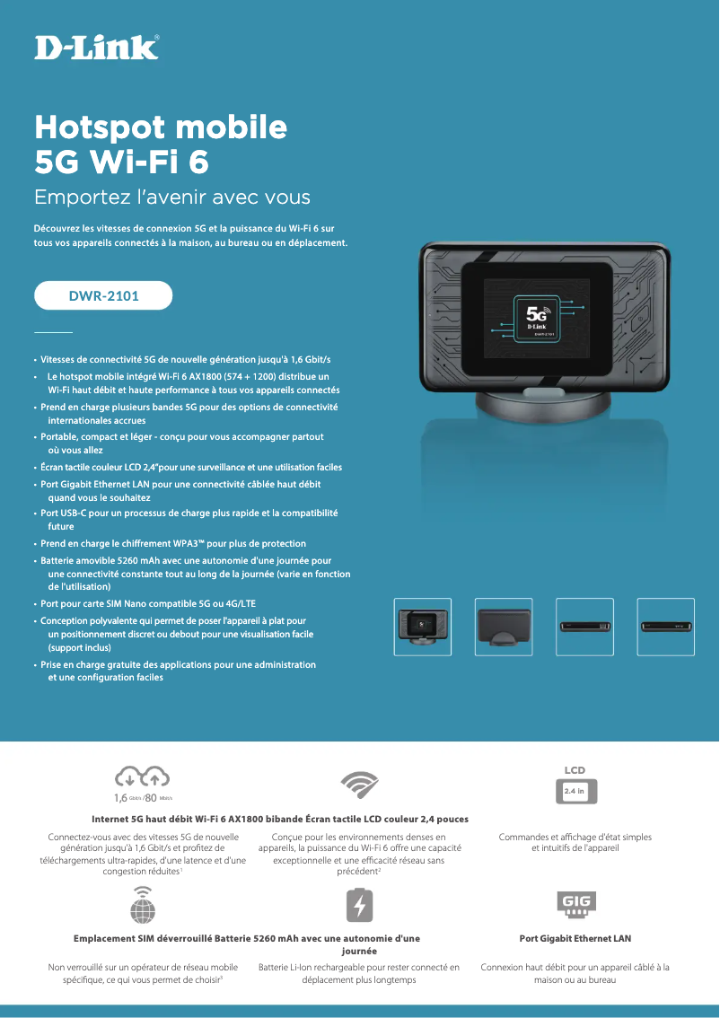 Image de la première page du manuel de l'appareil DWR-2101