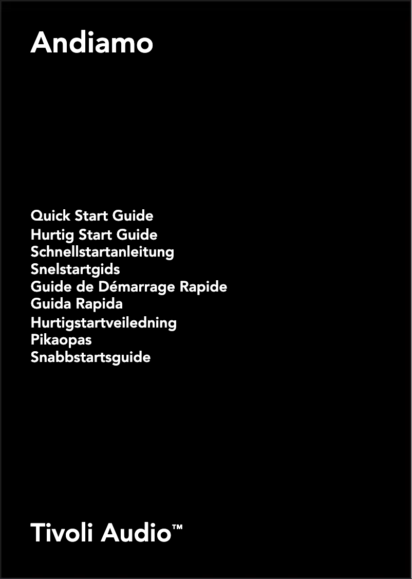 Page n°1 - Manuel utilisateur Tivoli Audio Andiamo