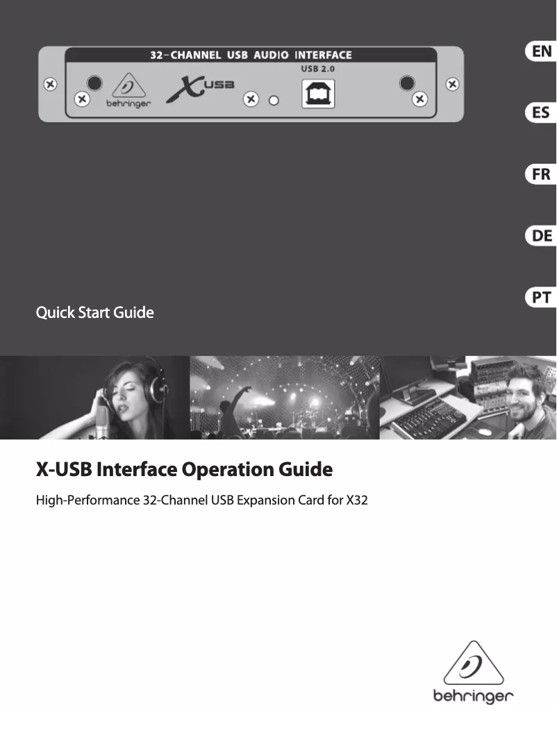 Page n°1 - Manuel utilisateur Behringer X-USB